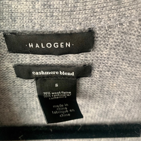 :HALOGEN: Rib Knit Wool & Cashmere Cardigan - Picture 8 of 8